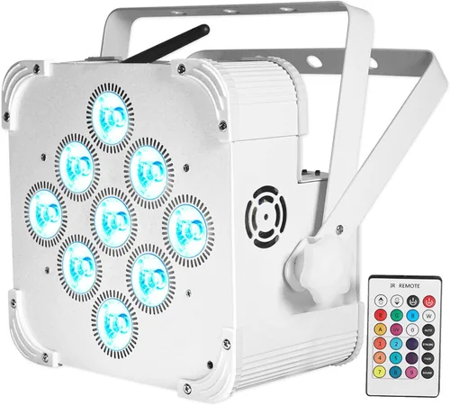 Vista 3 de 2 Rockville Best PAR 60 - Luces de lavado recargables blancas inalámbricas DMX+RGBWA+UV