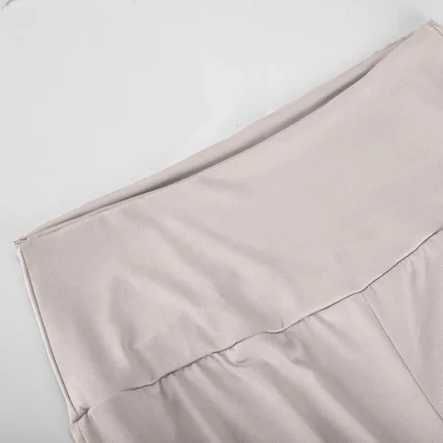 Vista 4 de SMIDOW Pantalones de yoga acampanados para mujer, cintura alta, talla grande, control de abdomen, pierna ancha, pantalones holgados, cómodos