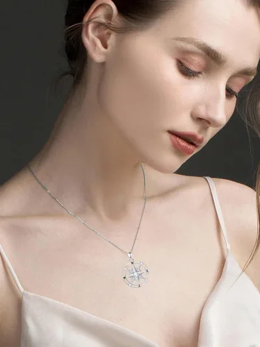 Vista 5 de POTOPYY 925 Sterling Silver Necklace Pendant for Women Fashion Jewelry Valentines Day Mothers Day Gifts for Women Mom Sister