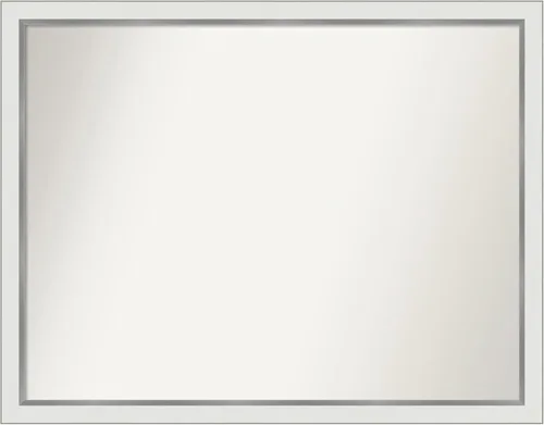 Vista 136 de Amanti Art Espejo personalizado, espejo de baño estrecho Alexandria White Wash, espejo de pared o espejo de tocador de baño sobre el fregadero