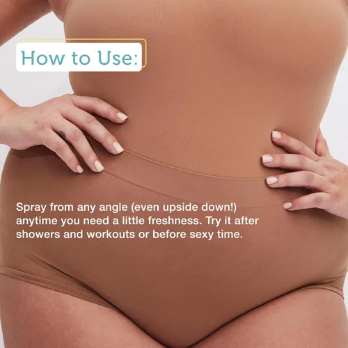 Vista 7 de say la V. Spray de higiene femenina refrescante para neutralizar el olor de vulva, prebióticos naturales, aloe vera y agua de rosas, probado por