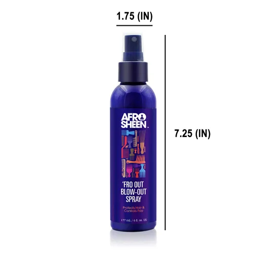 Vista 4 de Afro Sheen 'Fro Out Blow-Out Spray. Protege el cabello y controla la efervescencia. 6 onzas