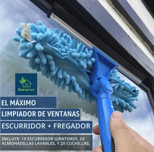Vista 4 de EVERSPROUT - Escobilla giratoria y limpiador de ventana de microfibra, barra de 1.5 a 3 pies