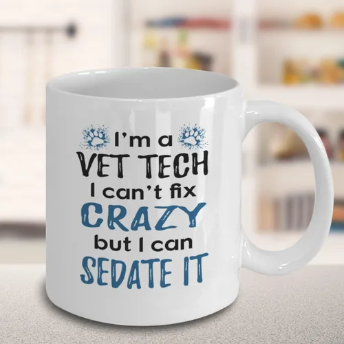 Vista 9 de Taza de café I'm A Vet Tech - Vet Med - For Veterinary Technician - Thank You For Veterinarian (11 oz)