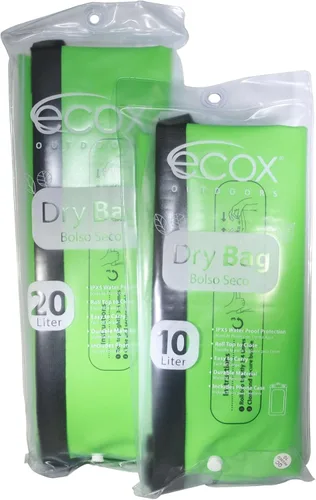 Vista 3 de ecox Bolsa seca impermeable al aire libre para actividades al aire libre, construcción de PVC 500D de alto grado, incluye funda impermeable