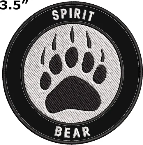 Vista 2 de Parche bordado de oso espiritual, garra de oso, parche de alta calidad para planchar o coser, emblema decorativo, emblema de vacaciones, recuerdo