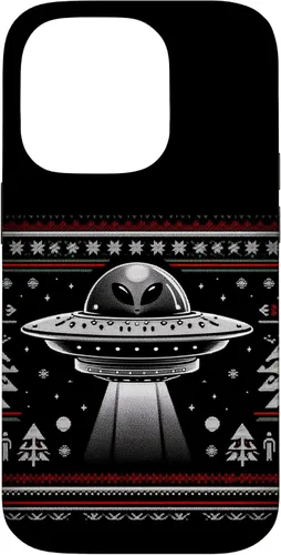 Vista 17 de Lindo alienígena OVNI Navidad Ugly Sweater Pijamas Caso para iPhone 16