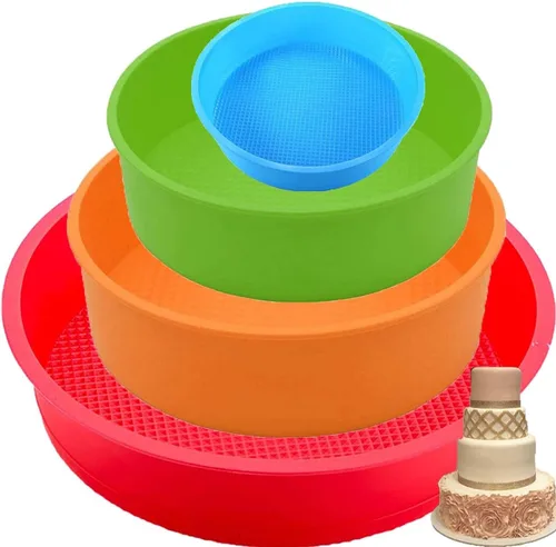 Vista 5 de Molde de silicona para tartas para hornear, molde redondo de 6 pulgadas, 8 pulgadas, 9 pulgadas, 10 pulgadas