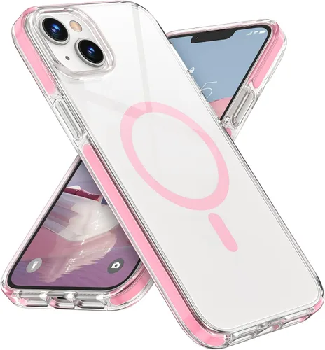 Vista 31 de MILPROX Compatible con iPhone 16 Pro Funda – con protector de pantalla – Compatible con MagSafe – Diseño magnético claro transparente – Que no se