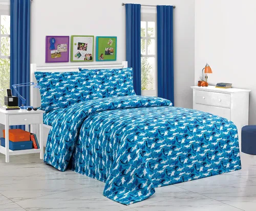 Vista 7 de All American Collection Juego de sábanas de 3 piezas con estampado suave y cómodo para dormitorio (individual, béisbol)