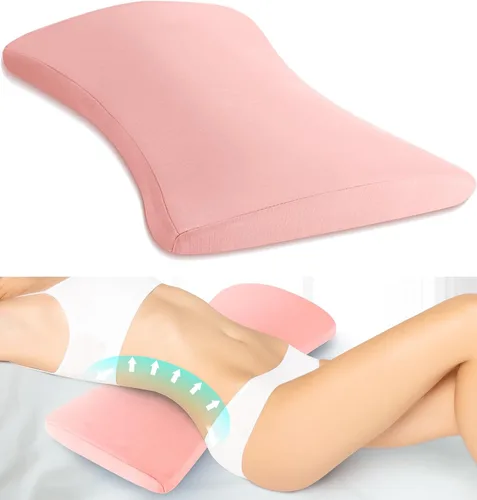 Vista 14 de Almohada de apoyo lumbar para aliviar el dolor de espalda: almohada de espalda baja para dormir - Almohada de cintura de espuma viscoelástica