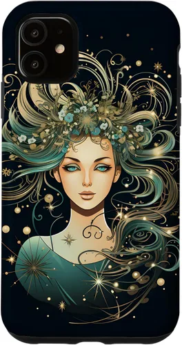 Vista 8 de Virgo Zodiac Sign Horoscope Galaxy Stars Case for iPhone 17