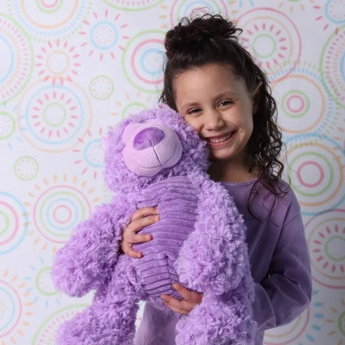 Vista 8 de Oso de peluche morado de 14 pulgadas
