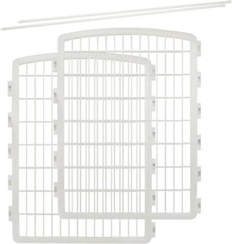Vista 7 de IRIS - Corral para mascotas con puerta, 34 pulgadas, añadido 2 paneles, Gris Gris-oscuro