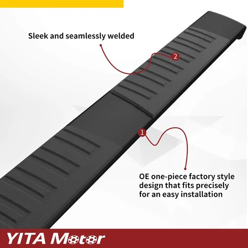 Vista 6 de Yitamotor - Estribos de 6 pulgadas compatibles con Ford F-150 SuperCab 2015-2025, Ford F250 F350 SuperCab 2017-2024, barras nerf laterales negras
