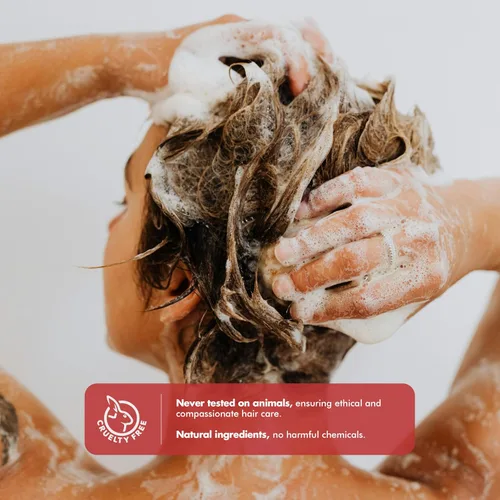 Vista 6 de Barra de champú con ácido hialurónico + extracto de tomate para cabello canoso, antienvejecimiento, restaura, fortalece y revive las hebras opacas