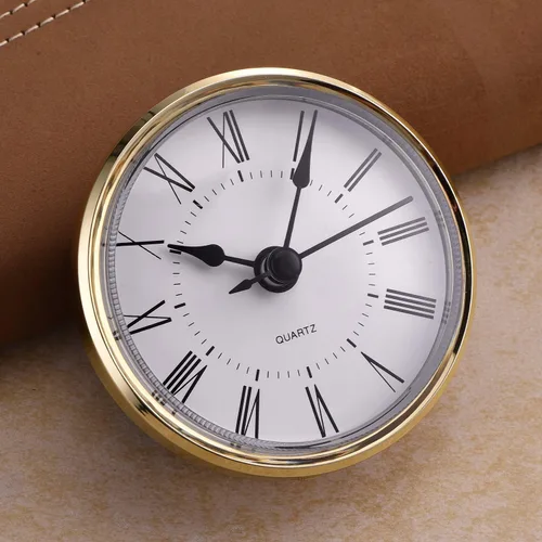 Vista 3 de HICARER Inserto de reloj de cuarzo con número romano de 2.8 pulgadas (2.756 in) con ribete dorado