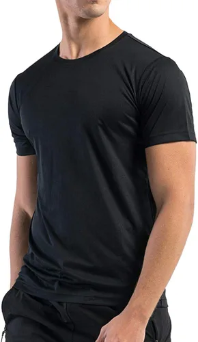 Vista 2 de simcotic Workout Shirts for Men Gym Dry Fit Moisture Wicking Shirts Running Athletic T-Shirt Short Sleeve