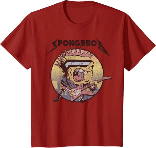 Vista 19 de SpongeBob SquarePants Camiseta de manga corta Heavy Metal Rock
