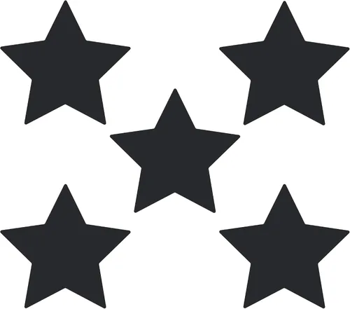 Vista 35 de LiteMark Calcomanías de vinilo mate extraíbles con diseño de estrella Blanco