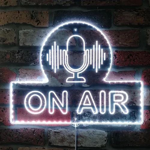Vista 28 de ADVPRO Grabación en vivo en el aire RGB Dynamic Glam LED Sign - Forma de corte a borde - Decoración de pared inteligente 3D - Iluminación dinámica