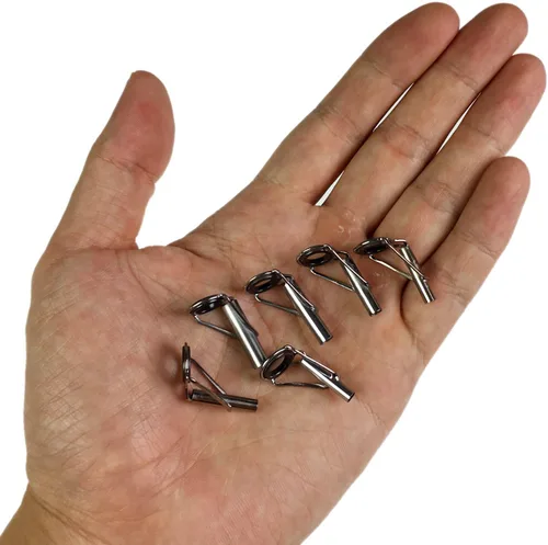 Vista 4 de QualyQualy Fishing Rod Tip Repair Kit - 40/75pcs Stainless Steel Ceramic Ring Rod Tip Guide Replacement A - Punta de varilla 30 piezas
