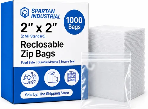 Vista 12 de Spartan Industrial - Bolsas pequeñas con cremallera de 1 x 1 pulgada (1000 unidades) - Mini bolsas de polietileno transparentes con cierre