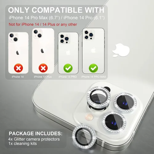 Vista 328 de Choiche Compatible para iPhone 16 Pro/iPhone 16 Pro Max Protector de Lente de Cámara, Vidrio Templado 9H Protector de Pantalla de Cubierta de Cámara