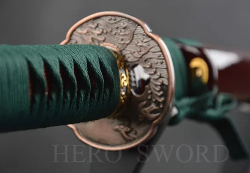 Vista 5 de Hecho a mano Naginata Combat Damasco Doblado Acero Japonés Samurai Espada Espada Espada Espiga Completa Hoja Muy Afilada