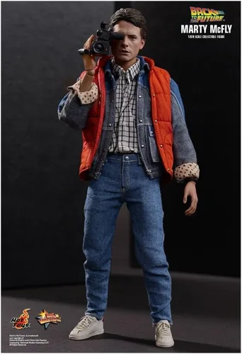 Vista 2 de Hot Toys Figura de acción de Back to the Future Marty McFly Movie Masterpieces a escala 1:6