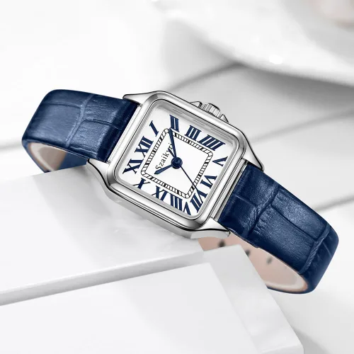 Vista 3 de Classic Relojes cuadrados de mujer con números romanos, de vestir, informal