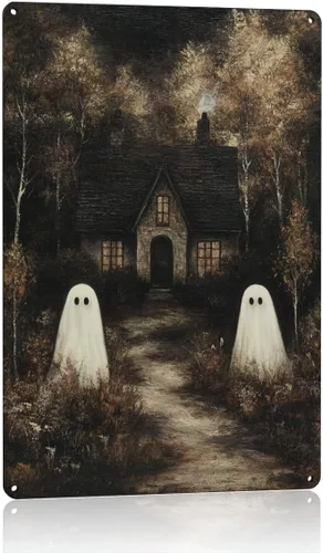 Vista 15 de Decoración de pared de fantasma de Halloween, decoración de fiesta de Halloween para interiores y exteriores, decoración espeluznante para el hogar