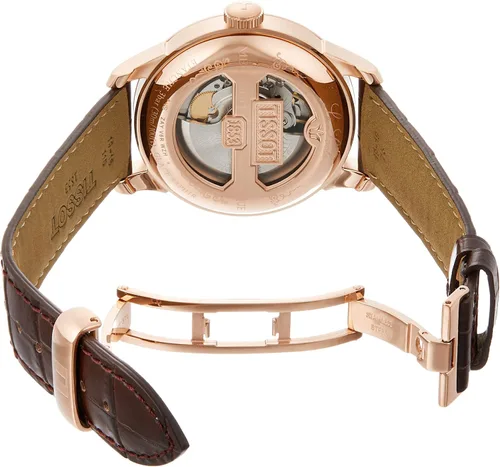 Vista 3 de Tissot Powermatic T0064073603300 reloj de cuero marrón para hombre