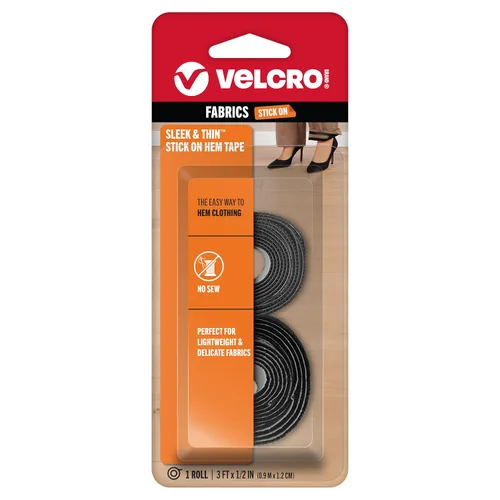 Vista 14 de VELCRO Brand Elegante y delgada para telas Cinta de 3 pies x 3/4 pulgadas, Negro Suave en la piel, ultraligera con Tecnología Sewing Lane