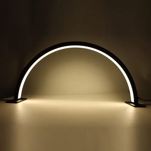 Vista 7 de Lámpara de escritorio para uñas, 35 W, luz LED para uñas, aleación de aluminio, lámpara de media luna regulable para extensiones de pestañas