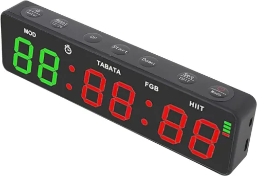 Vista 4 de GOTOTOP Portable Gym Timer Clock, Rechargeable Digital Stopwatch with Interval Training Support for Home Gym, Boxing and Fitness Workouts