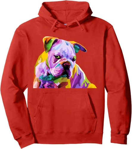Vista 16 de Sudadera con capucha de bulldog británico inglés para dueños de perros, Negro, S