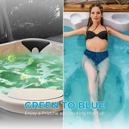 Vista 9 de Tabletas de bromo de 1 pulgada y 1.2 libras para bañera de hidromasaje de spa, desinfectante químico bromante para spas, jacuzzis o piscinas