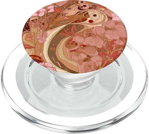 Vista 7 de PopSockets Art Nouveau Flores, jardín y naturaleza floral PopSockets intercambiables PopGrip