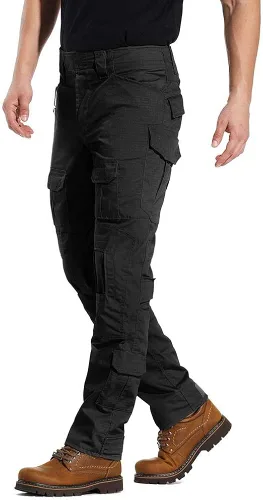 Vista 4 de TRGPSG Pantalones tácticos para hombre, pantalones de senderismo, pantalones cargo de camuflaje militar, pantalones de trabajo casuales