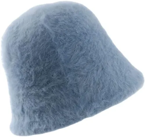 Vista 12 de Sombrero de pescador de felpa para mujer, sombrero de hada, suave y cálido, para adultos, estética, de punto, sombrero de pescador