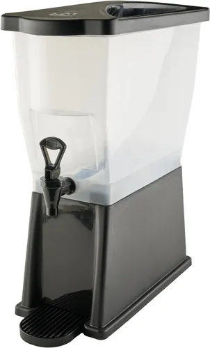Vista 2 de Winco Dispensador de bebidas delgado de 3 galones con base Sin BPA, diseño que ahorra espacio, grifo sin goteo, ideal para agua, té, limonada