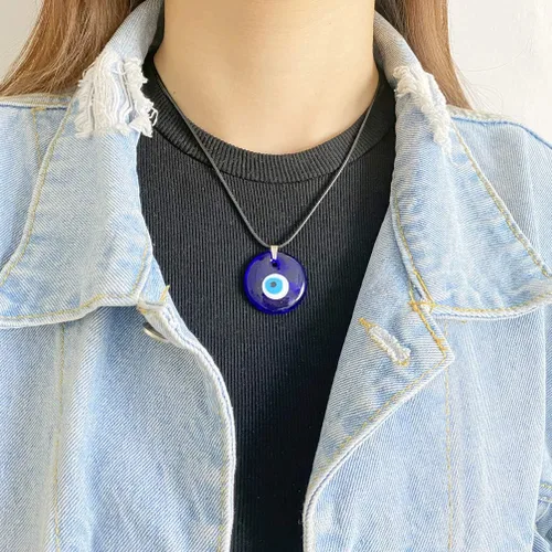Vista 3 de choice of all Collar de mal de ojo para mujer, gargantilla dorada con protección contra el mal de ojo para niñas, collar de protección turca