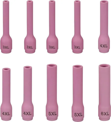 Vista 11 de RIVERWELD Boquillas de alúmina TIG tazas de cerámica largas 796F70 3L # 3/16 "0.197 in 796F71 4L # 1/4 "0.256 in 796F72 5L # 5/16" 0.315 in 796F73