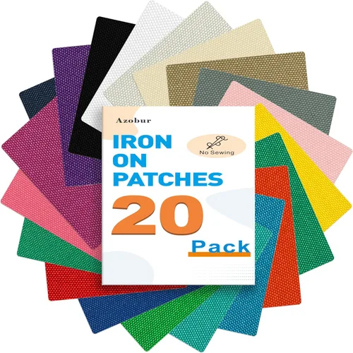 Vista 8 de Azobur Parches termoadhesivos de tela de nailon de 2.4" x 60", Cinta adhesiva tenaz impermeable, parche termoadhesivo para tienda de campaña, ropa