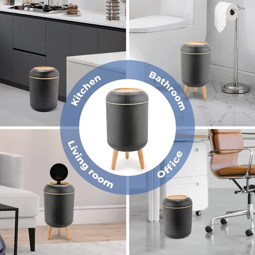 Vista 8 de Pukomc Papelera con sensor inteligente, conveniente e higiénico, fácil de usar, sensor de tecnología, impermeable, papelera de plástico para cocina
