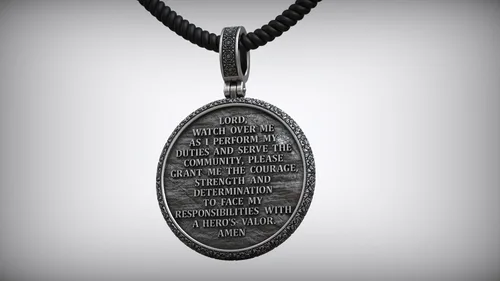 Vista 4 de Ssjewel Evil Protection Necklace Pendant Archangel Michael Patron Saint Of Law Enforcement Men Necklace Pendant Charm Oxidized 925 Sterling Silver