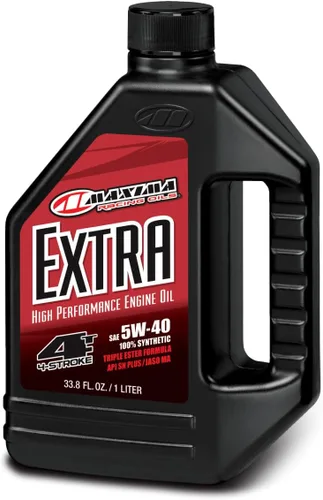 Vista 2 de Maxima Racing Oils 30-17901-2PK Extra4 sintético 4T 5w40 aceite de motor de motocicleta botella de 1 litro, paquete de 2