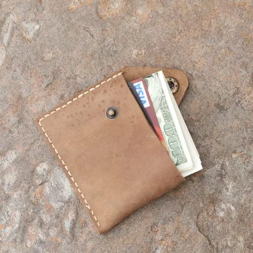 Vista 2 de New Type Simple Structure Large Capacity Handmade Card Case can Hold Banknotes Credit Cards Certificates and Card Bags