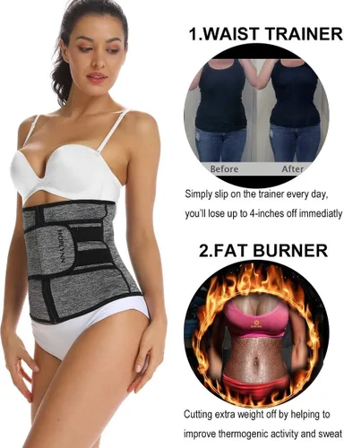 Vista 2 de HOPLYNN Corsé de Neopreno para Entrenamiento de Cintura con Sudoración, Moldeador Recortador, Cinturón para Mujeres